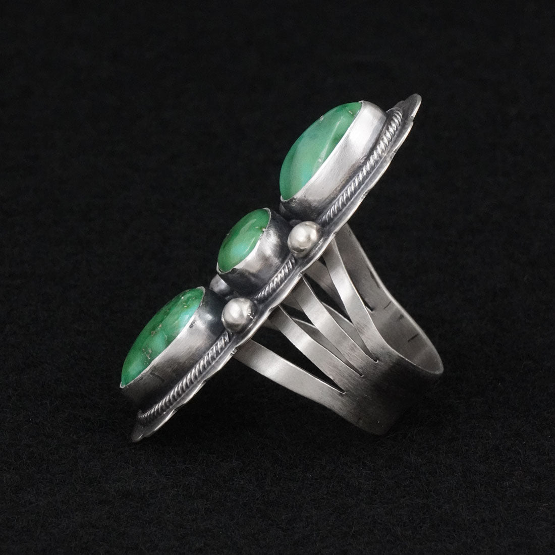 Kathleen Livingston Turquoise & Sterling Silver Ring Size 8.5