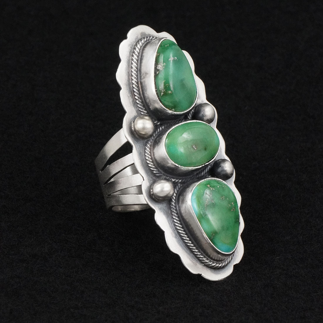 Kathleen Livingston Turquoise & Sterling Silver Ring Size 8.5