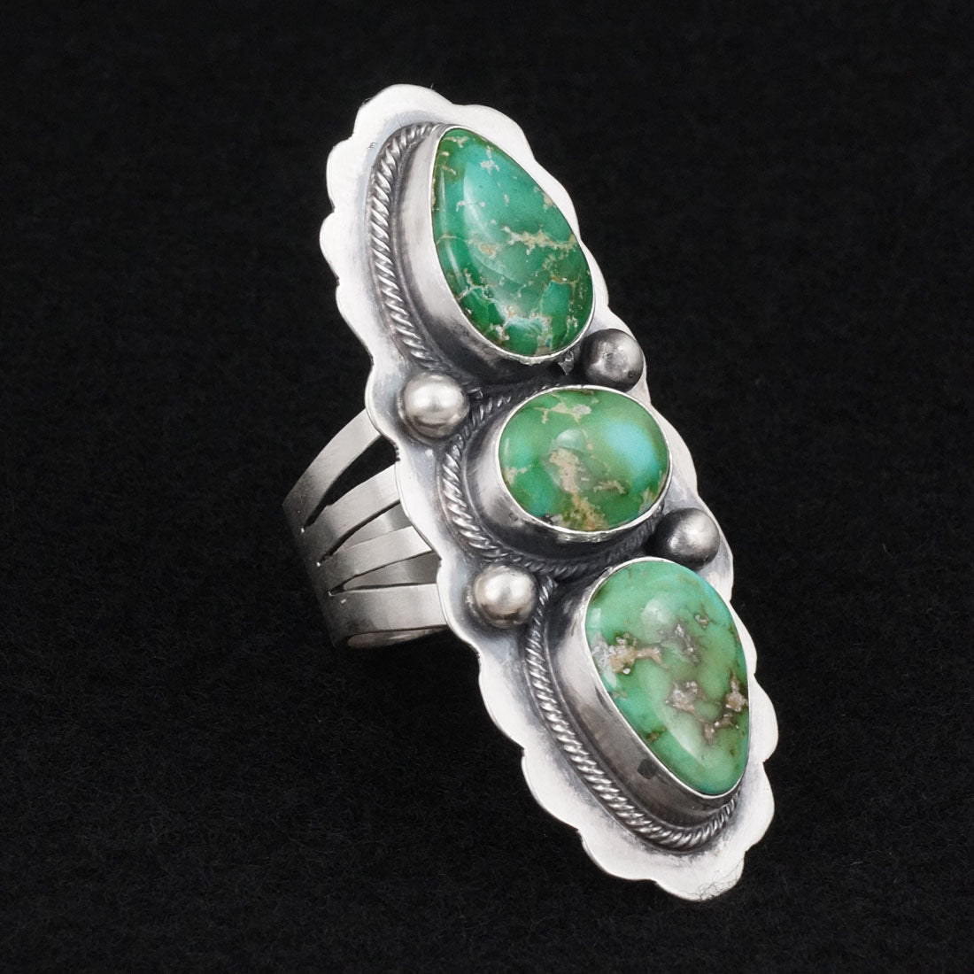 Kathleen Livingston Turquoise & Sterling Silver Ring Size 8.5