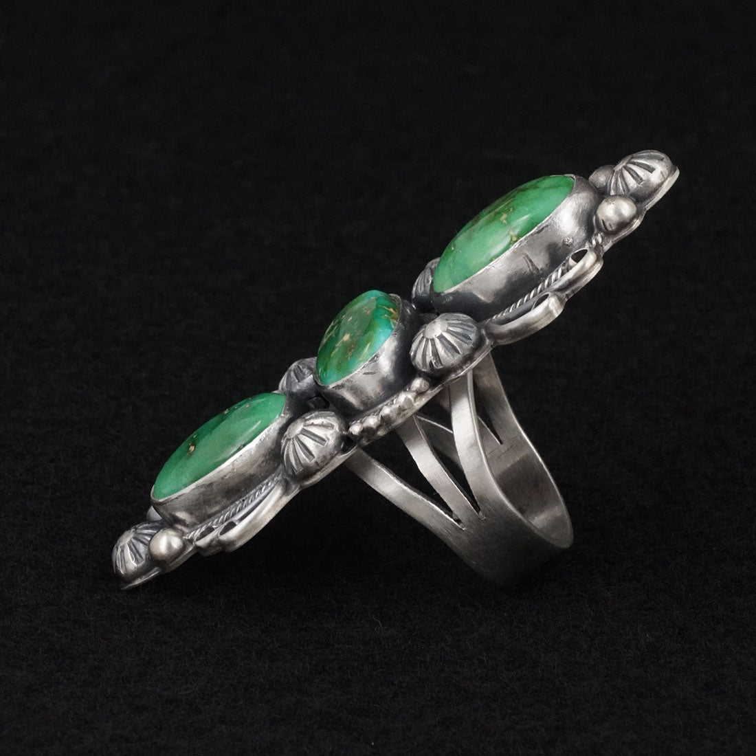 Kathleen Livingston Turquoise & Sterling Silver Ring Size 8