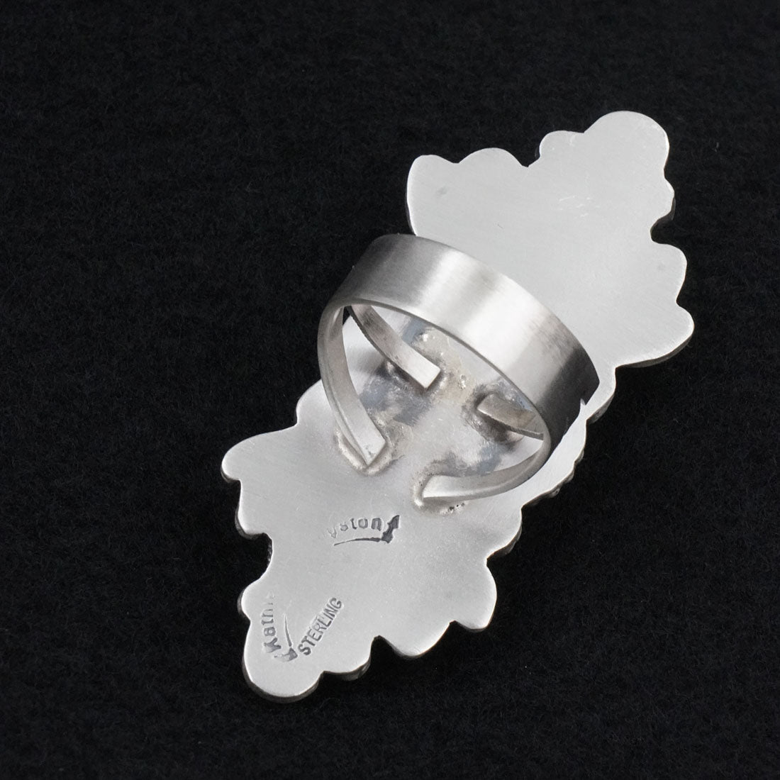 Kathleen Livingston Turquoise & Sterling Silver Ring Size 8.5