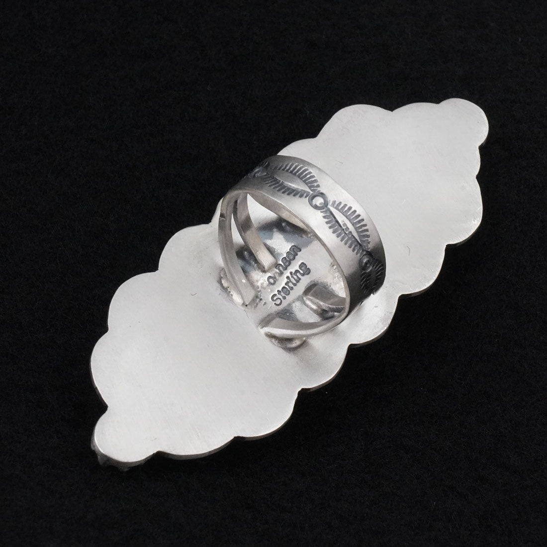 Bobby Johnson Turquoise & Sterling Silver Ring Size 7