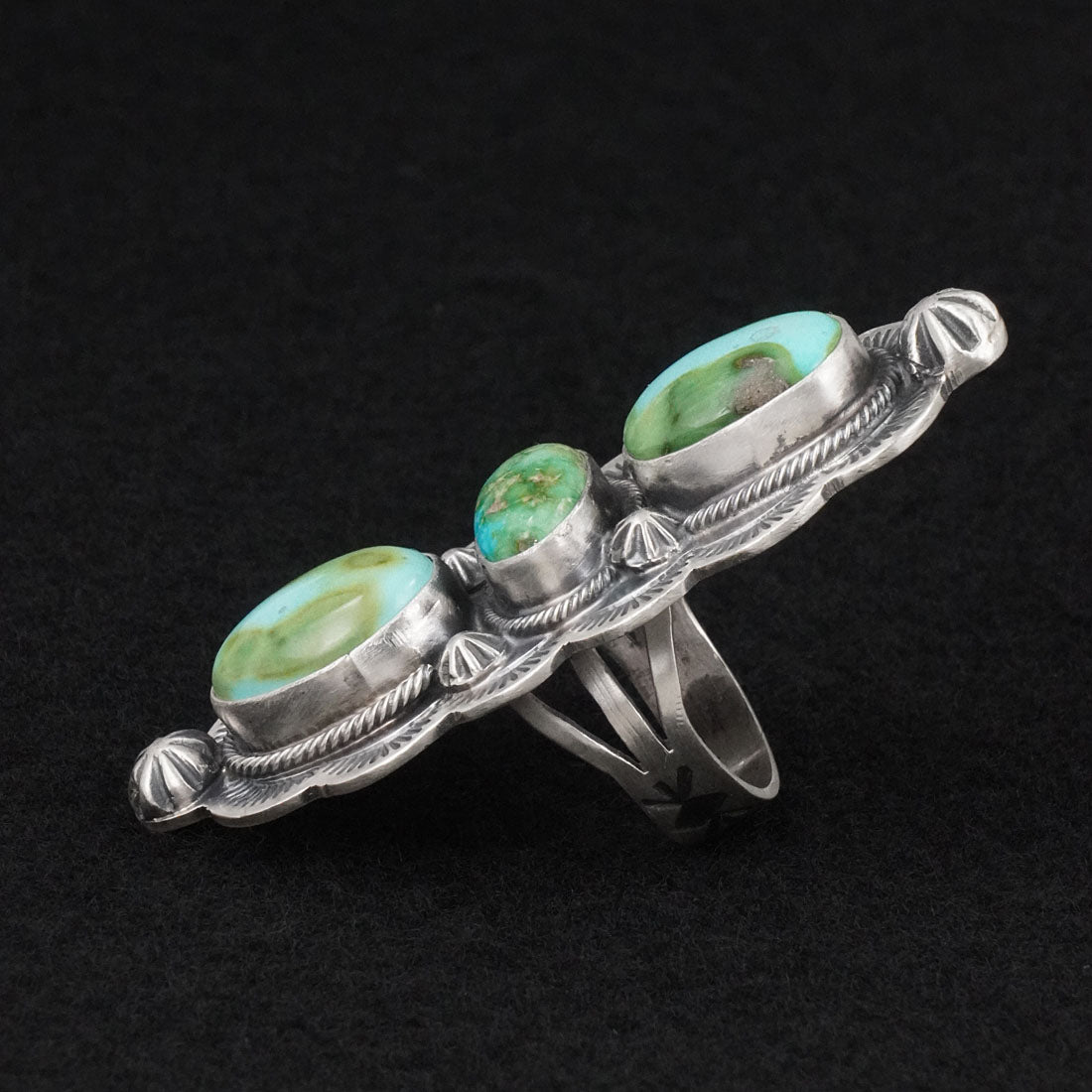 Bobby Johnson Turquoise & Sterling Silver Ring Size 7