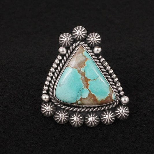Michael Calladitto Turquoise & Sterling Silver Ring Size 9