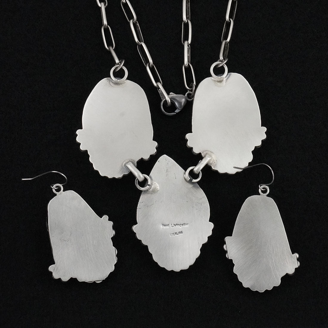 Paul Livingston Turquoise & Sterling Silver Necklace Set