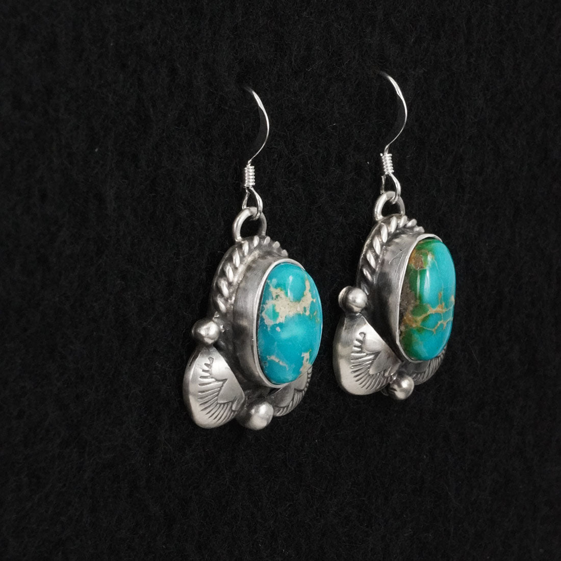 Vernon Johnson Turquoise & Sterling Silver Squash Blossom Set