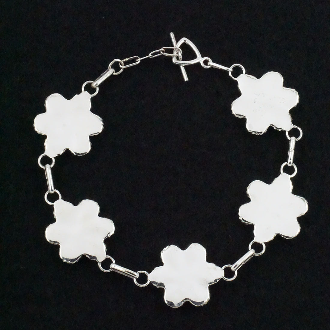 Gina Dosedo Turquoise & Sterling Silver Link Bracelet