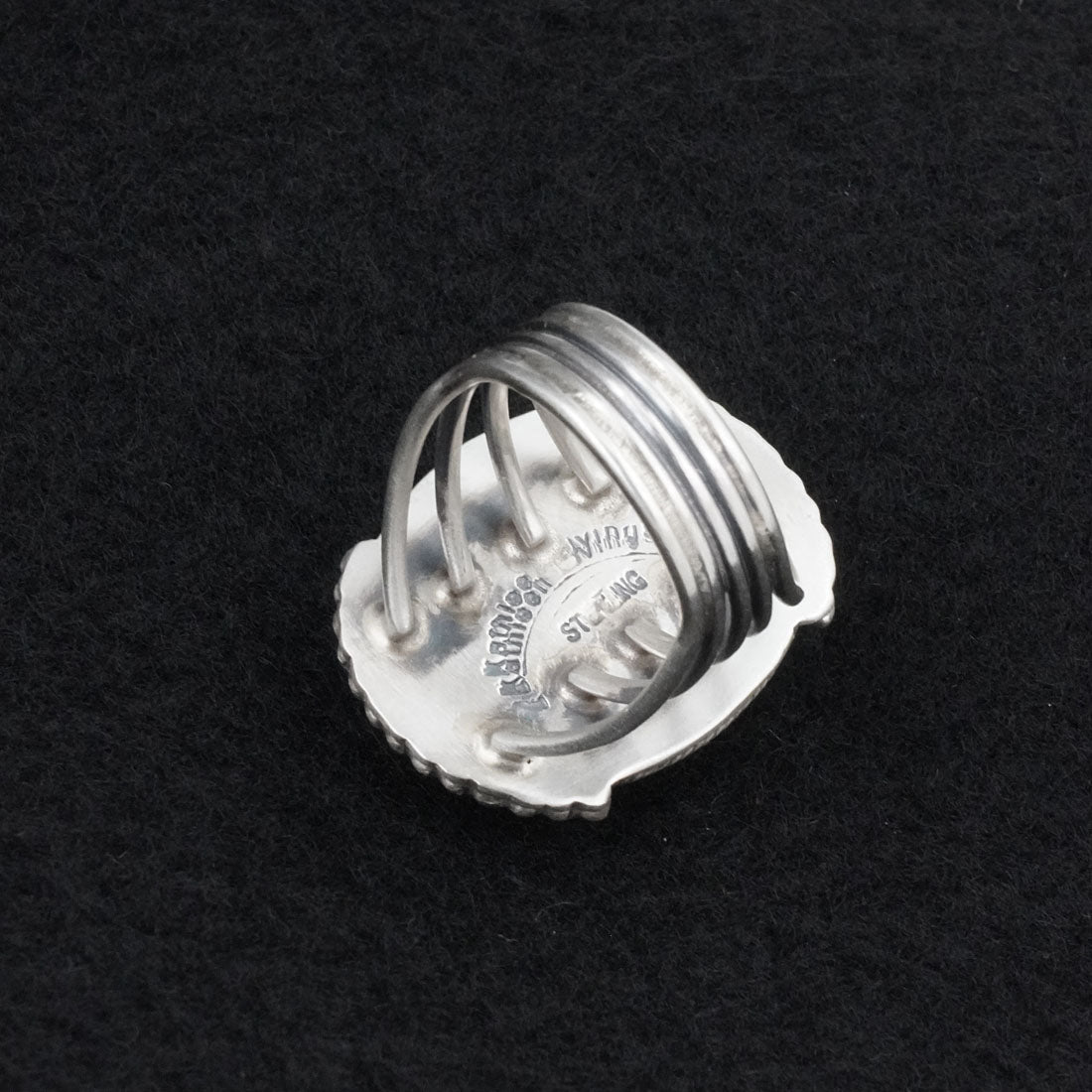 Kathleen Livingston White Buffalo & Sterling Silver Ring Size 6