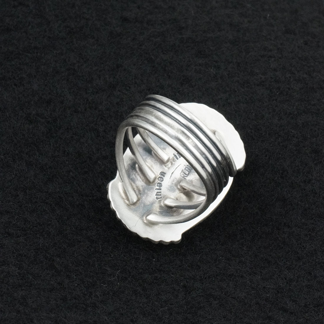 Kathleen Livingston White Buffalo & Sterling Silver Ring Size 6.5