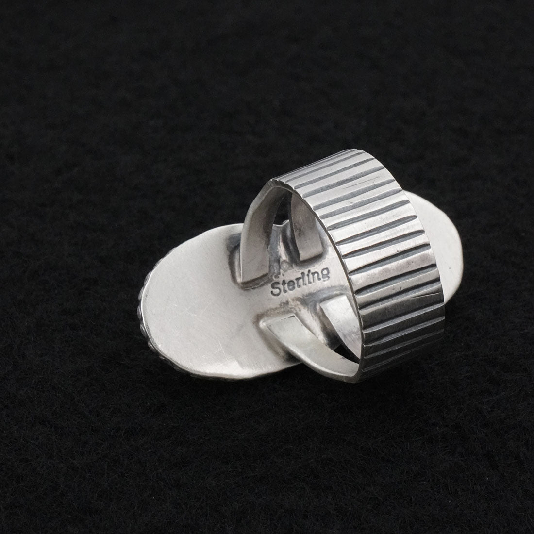 Bobby Johnson Turquoise & Sterling Silver Ring Size 10