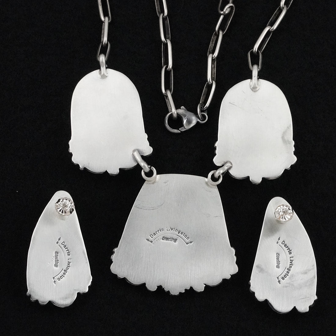 Darrin Livingston Turquoise & Sterling Silver Necklace Set