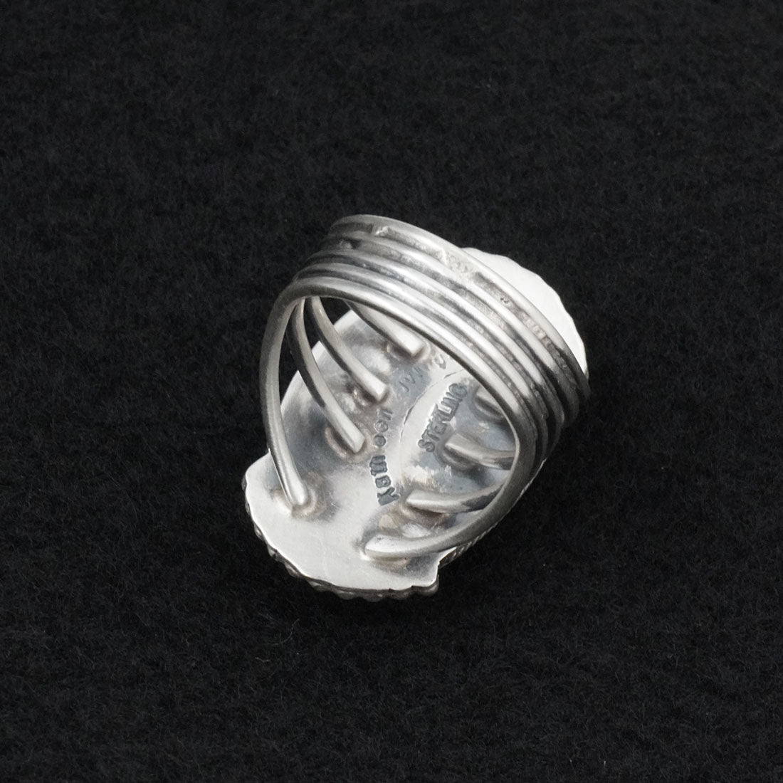 Kathleen Livingston White Buffalo & Sterling Silver Ring Size 7