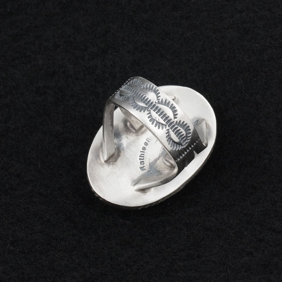 Kathleen Livingston White Buffalo & Sterling Silver Ring Size 6.5