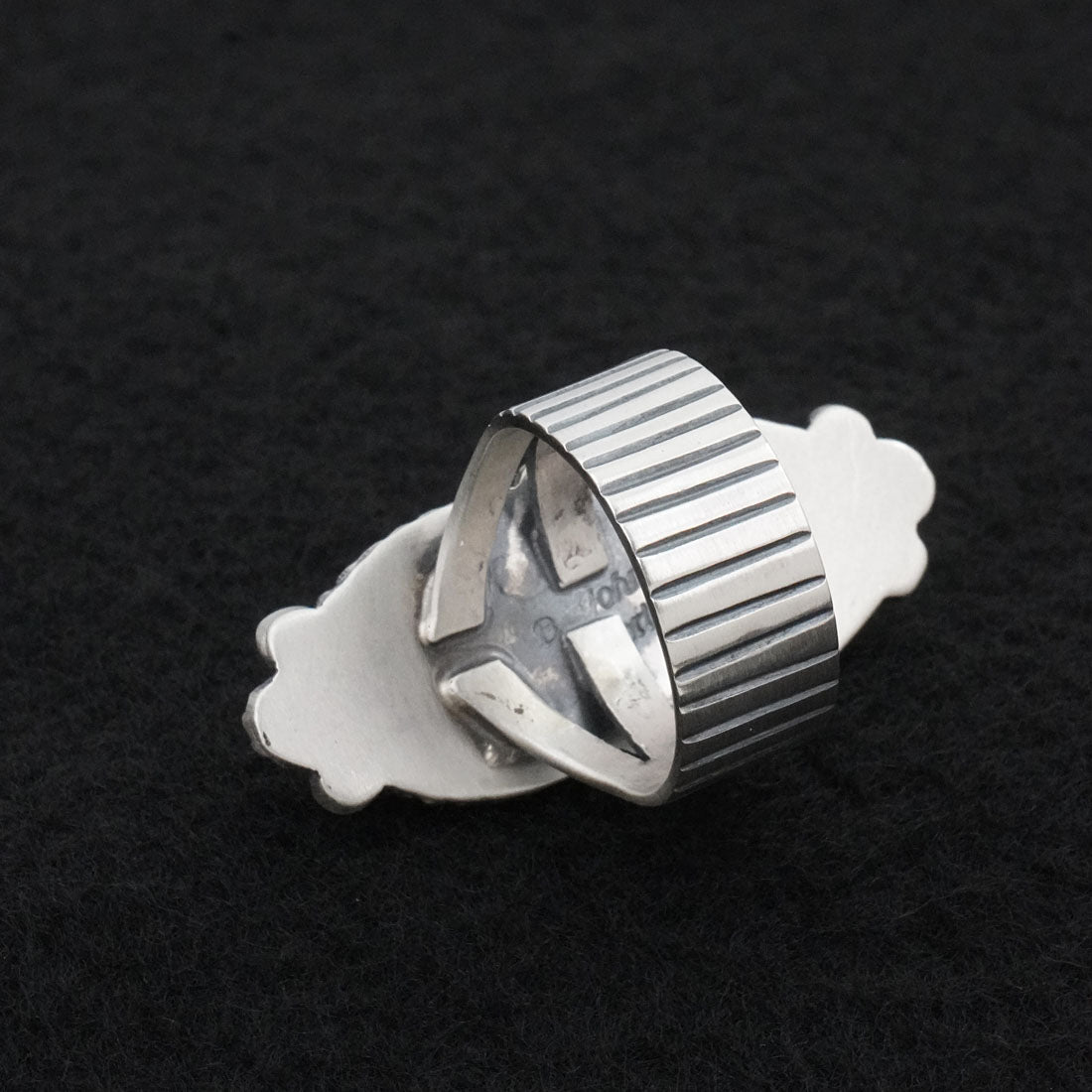 Bobby Johnson Turquoise & Sterling Silver Ring Size 9