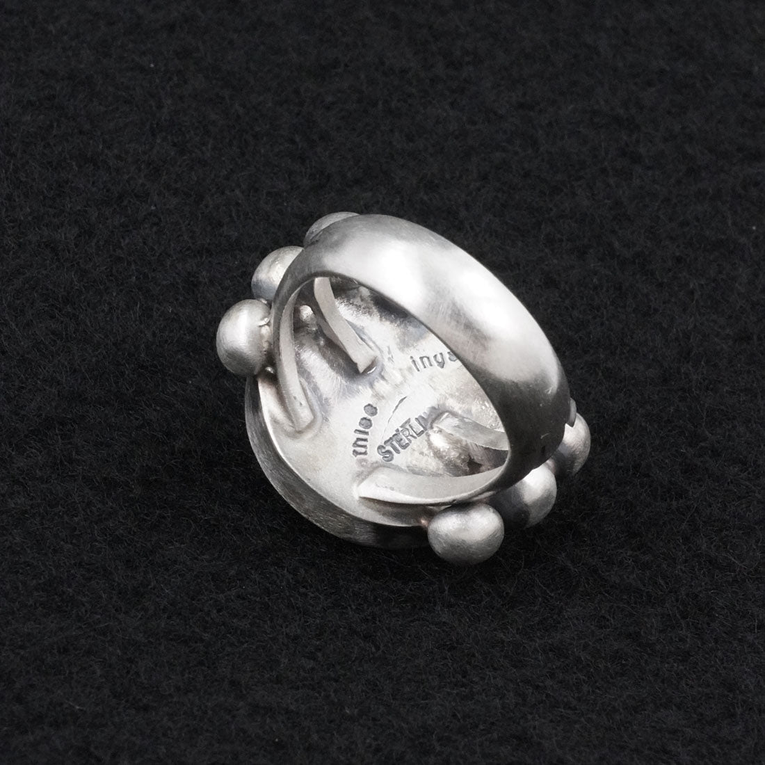 Kathleen Livingston White Buffalo & Sterling Silver Ring Size 7.5