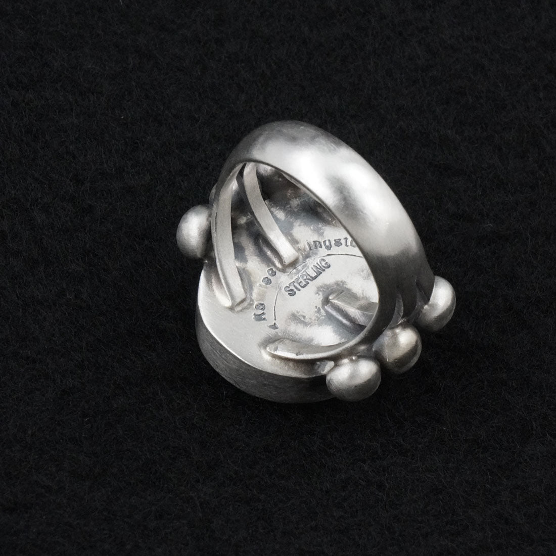 Kathleen Livingston White Buffalo & Sterling Silver Ring Size 8.5