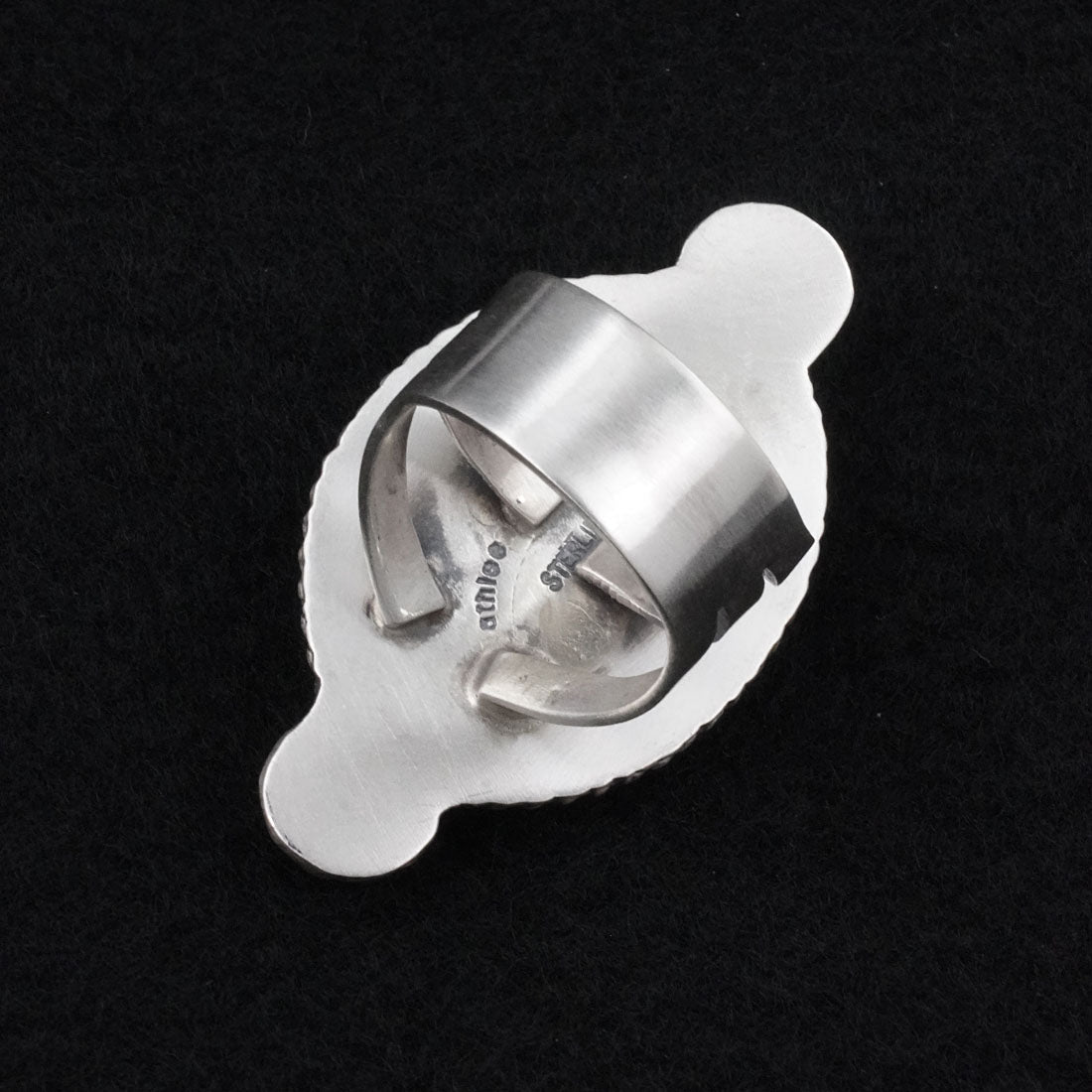 Kathleen Livingston White Buffalo & Sterling Silver Ring Size 8.5