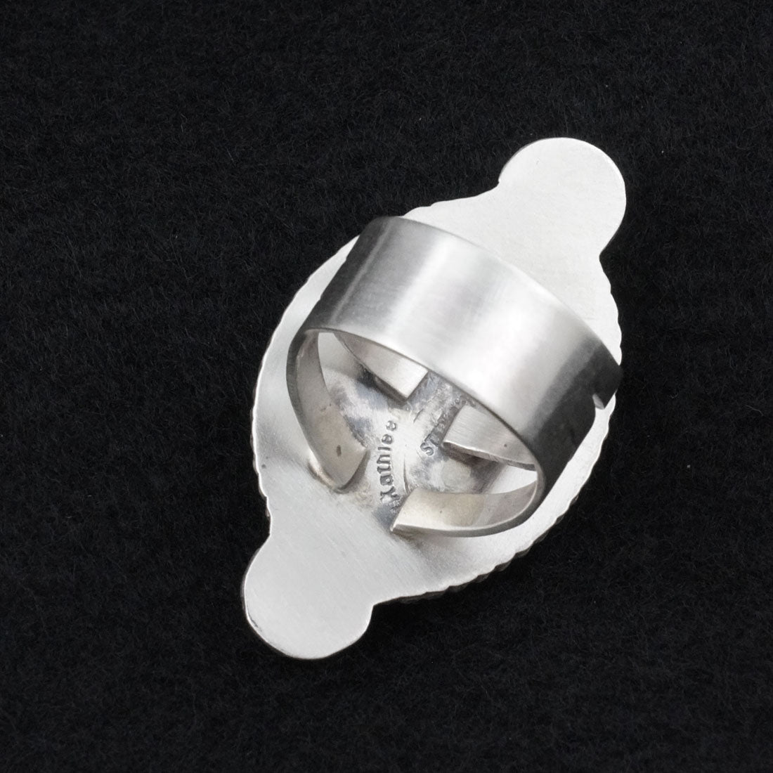 Kathleen Livingston White Buffalo & Sterling Silver Ring Size 8.5