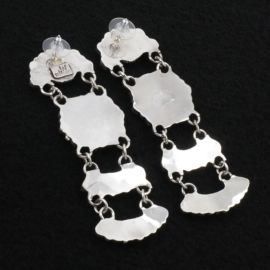 Justina Wilson Coral & Sterling Silver Earrings