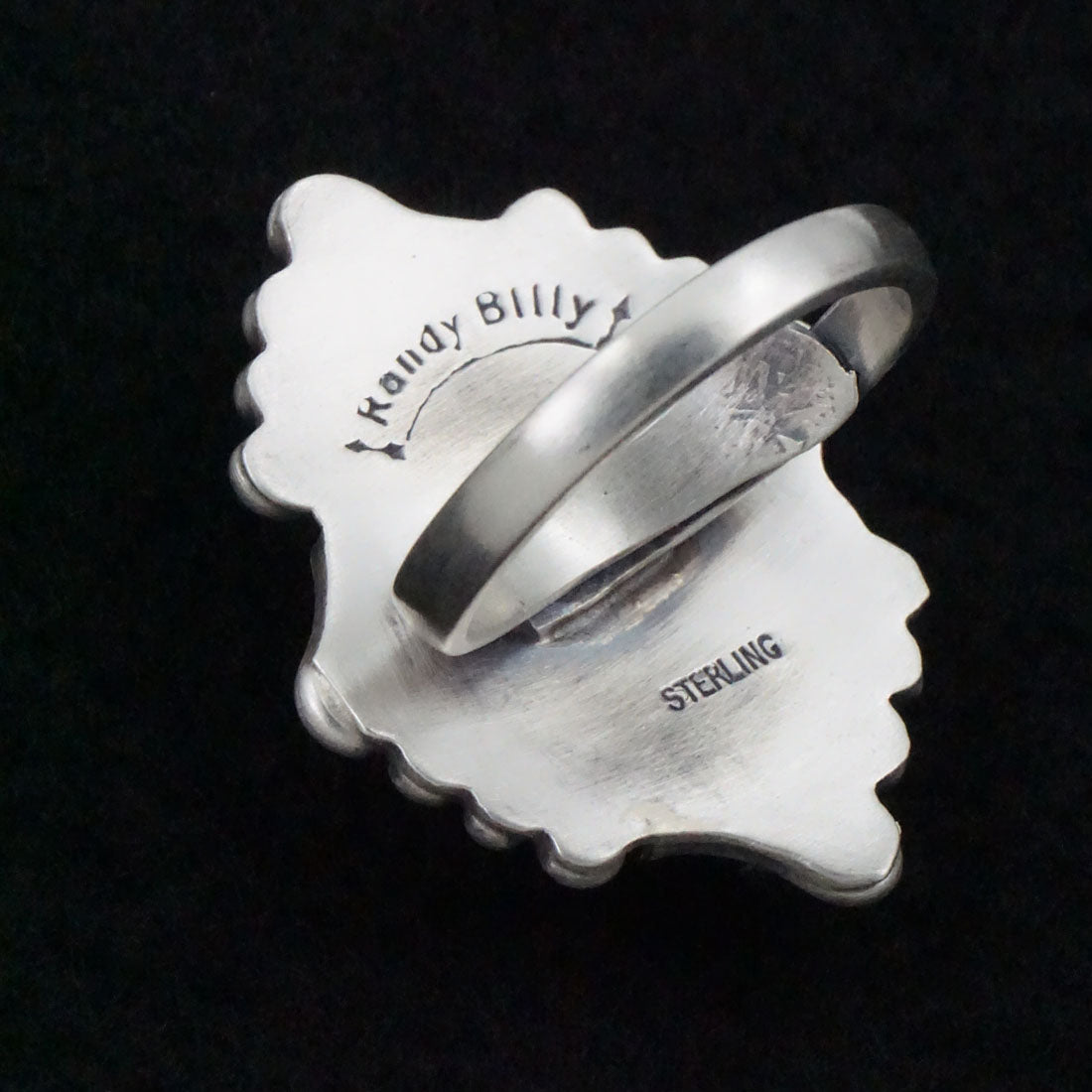 Randy Billy Turquoise & Sterling Silver Ring Size Adjustable