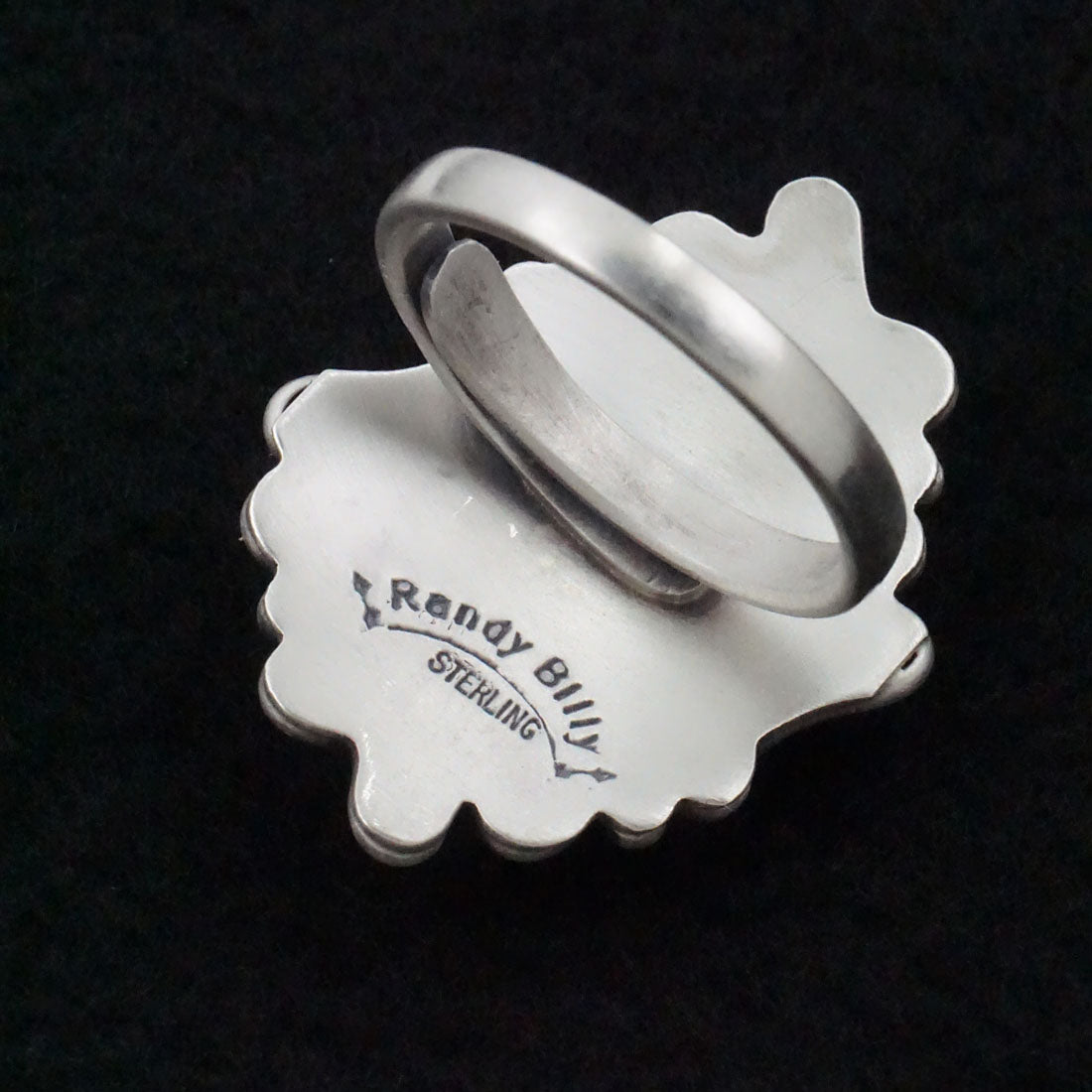 Randy Billy Turquoise & Sterling Silver Ring Size Adjustable