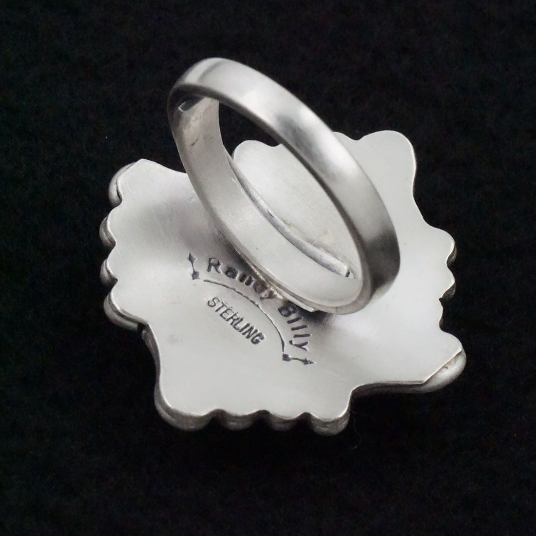 Randy Billy Turquoise & Sterling Silver Ring Size Adjustable