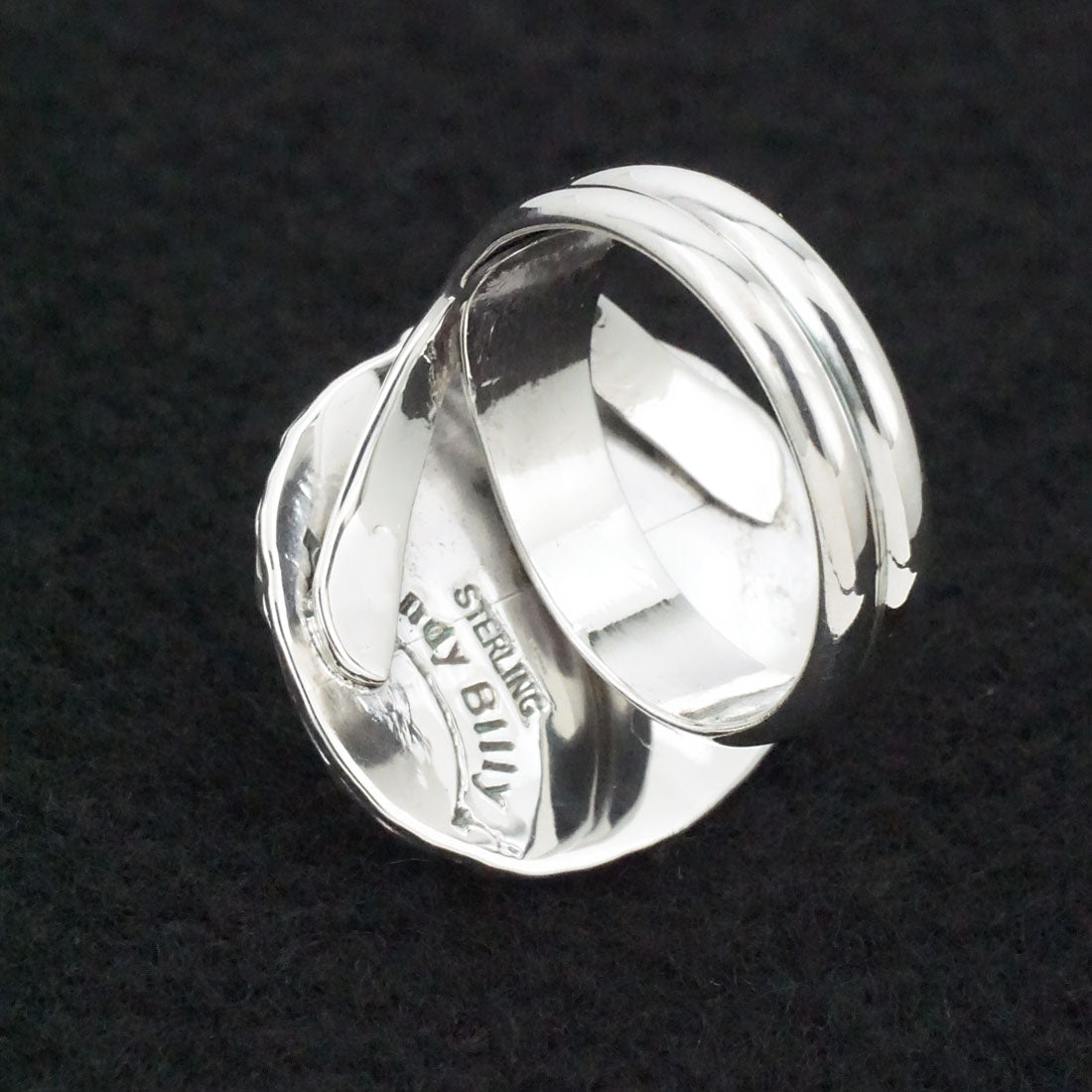 Randy Billy Turquoise & Sterling Silver Ring Size Adjustable