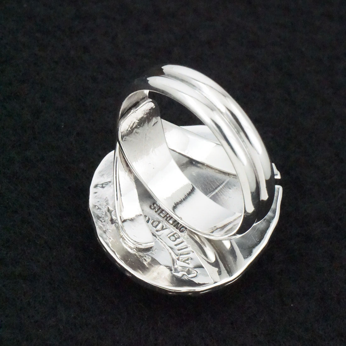 Randy Billy Turquoise & Sterling Silver Ring Size Adjustable