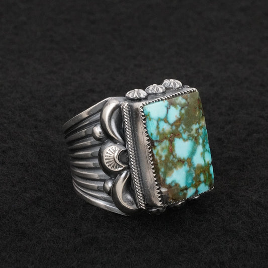 Delbert Gordon Turquoise & Sterling Silver Ring Size 10.5