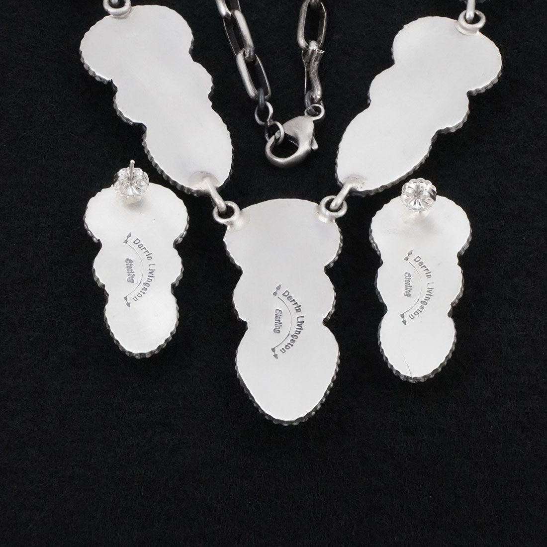 Darrin Livingston Turquoise & Sterling Silver Necklace Set