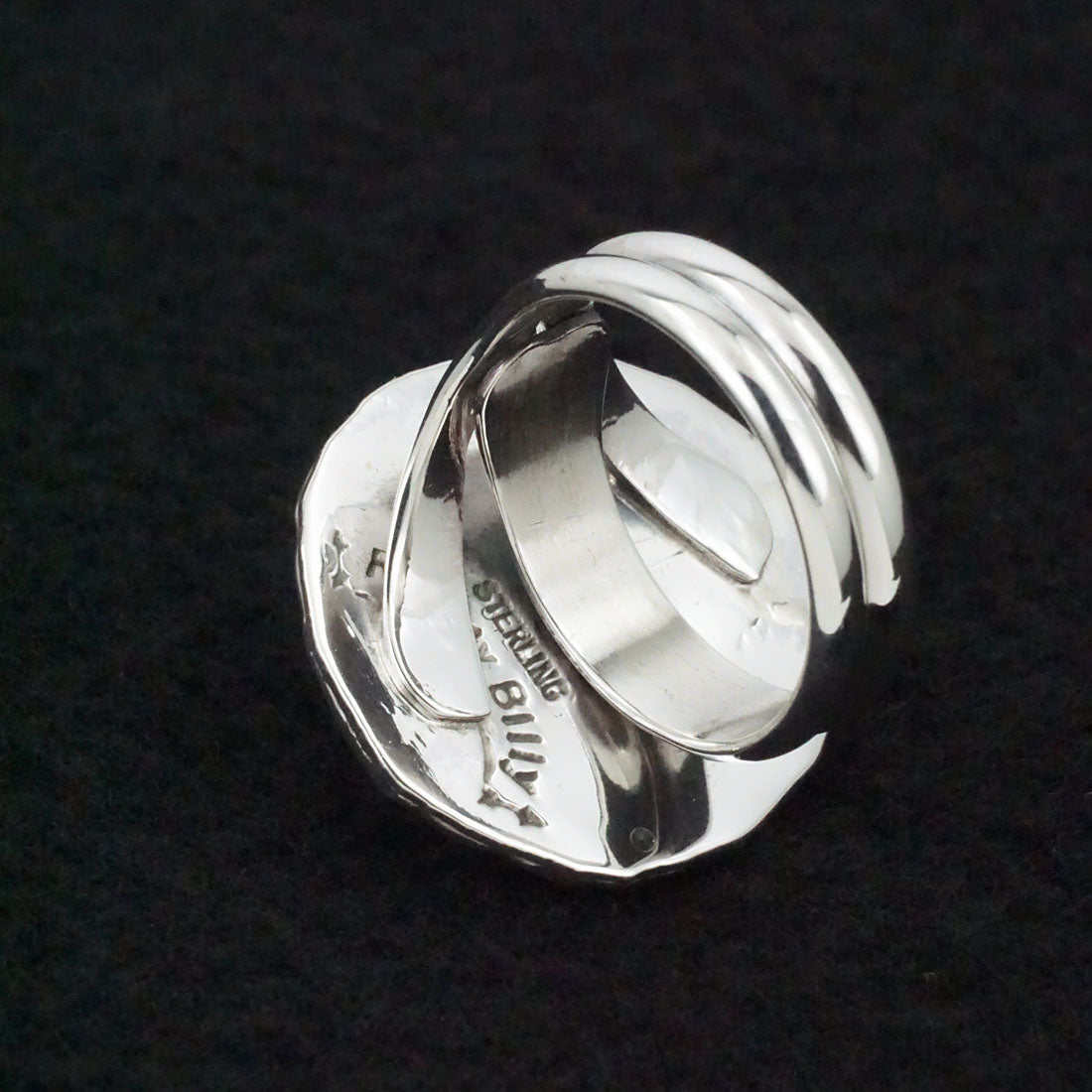 Randy Billy Turquoise & Sterling Silver Ring Size Adjustable