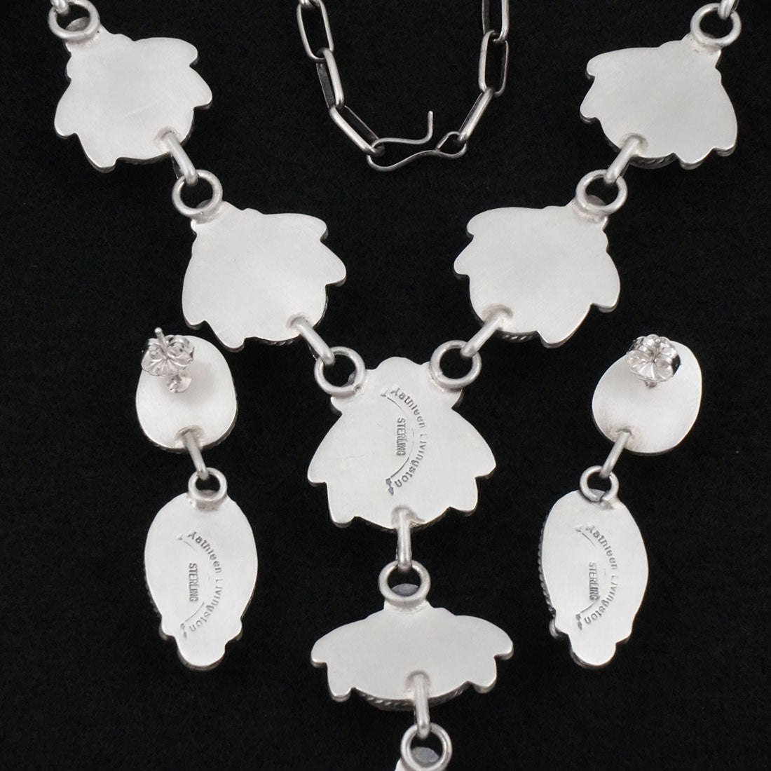 Kathleen Livingston Turquoise & Sterling Silver Necklace Set