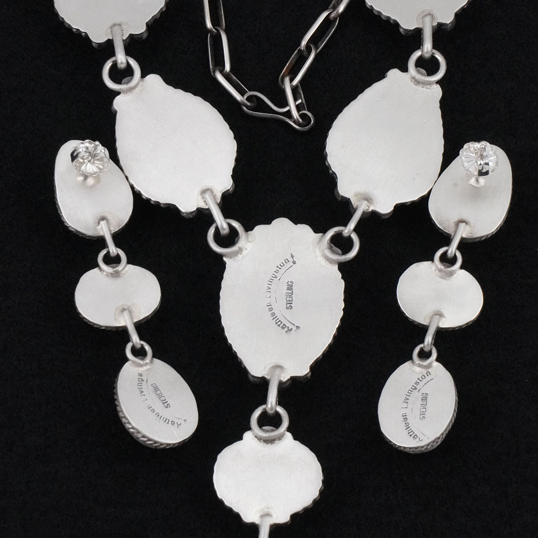 Kathleen Livingston Turquoise & Sterling Silver Necklace Set