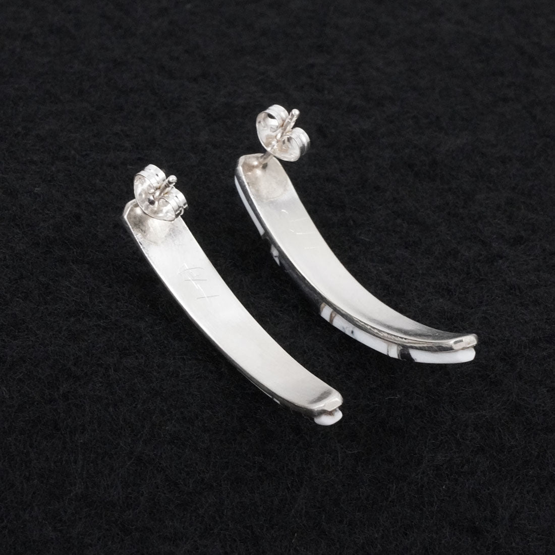 Terrance Panteah White Buffalo & Sterling Silver Earrings