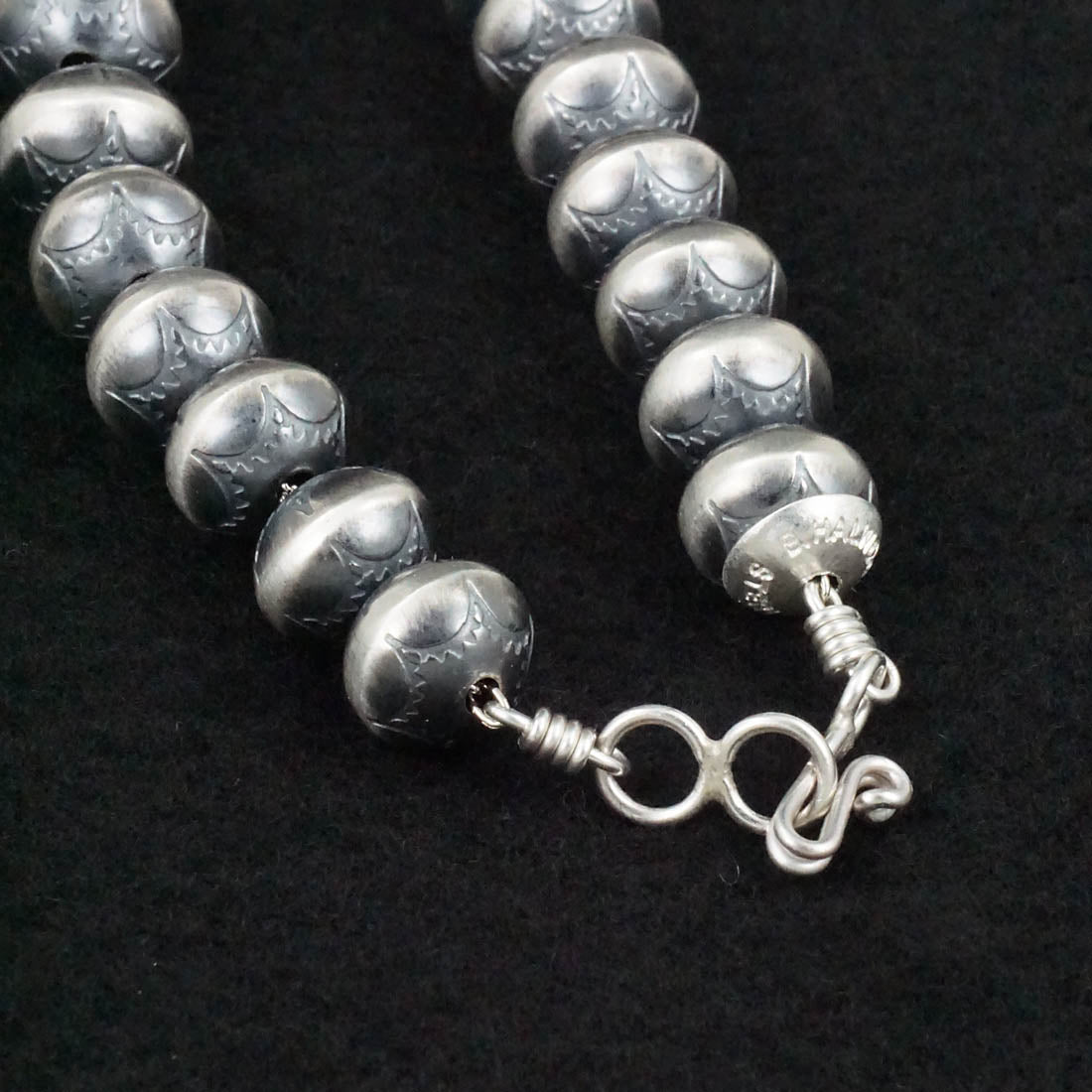 Bryannen Halwood Sterling Silver Navajo Pearl Necklace 24"