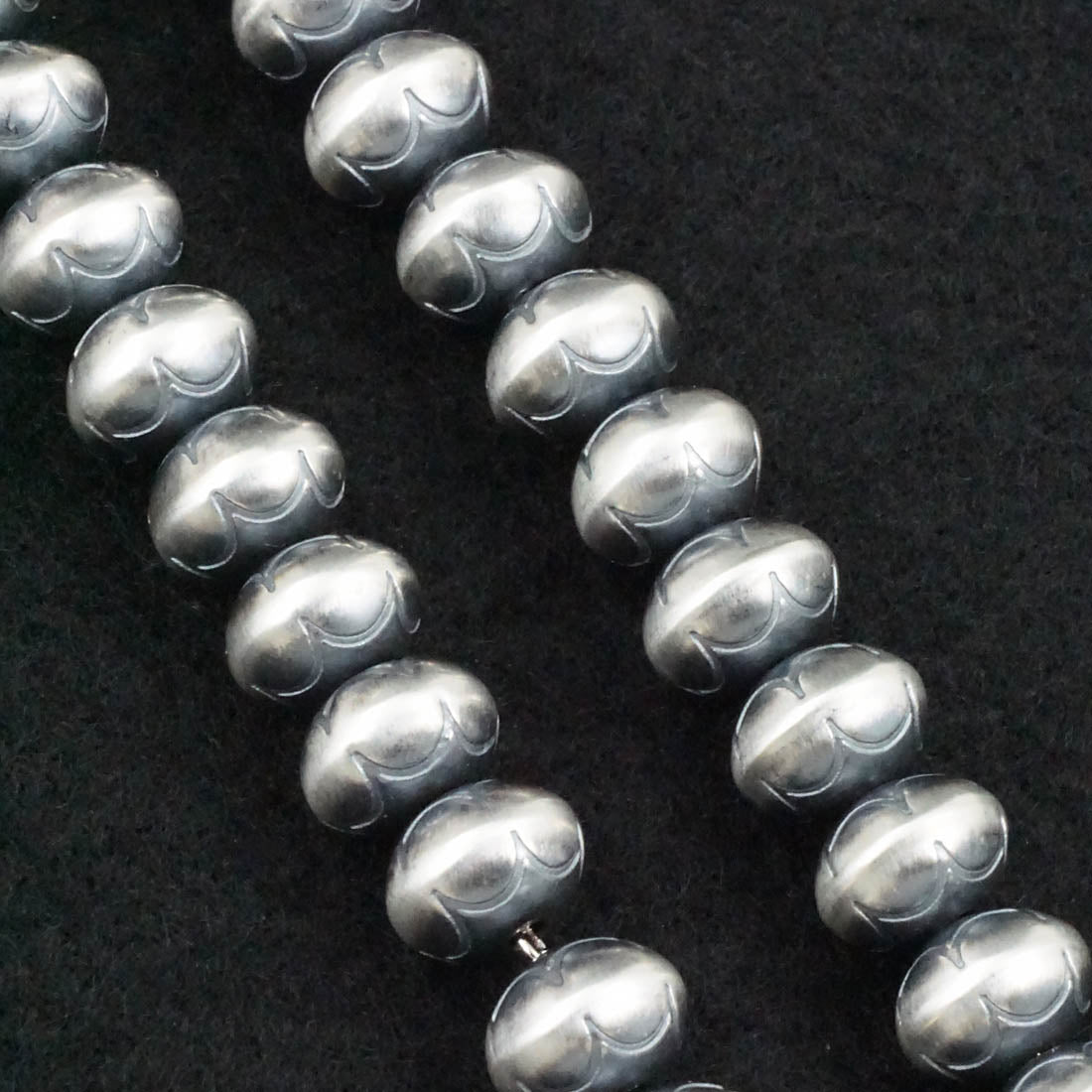 Bryannen Halwood Sterling Silver Navajo Pearl Necklace 26"