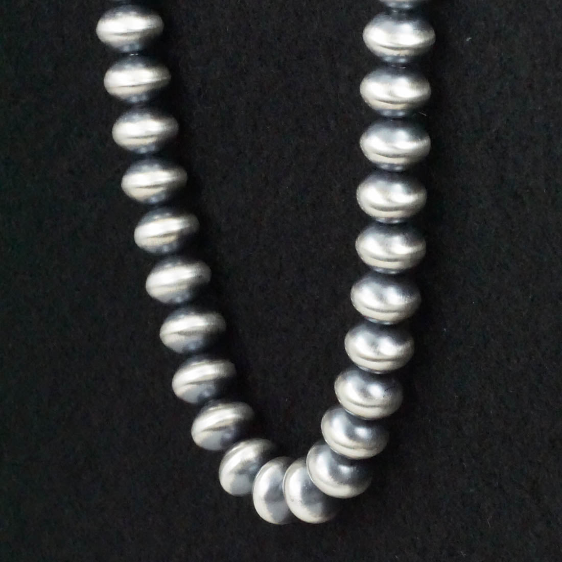 Dorinda Mariano Sterling Silver Navajo Pearl Necklace 26"