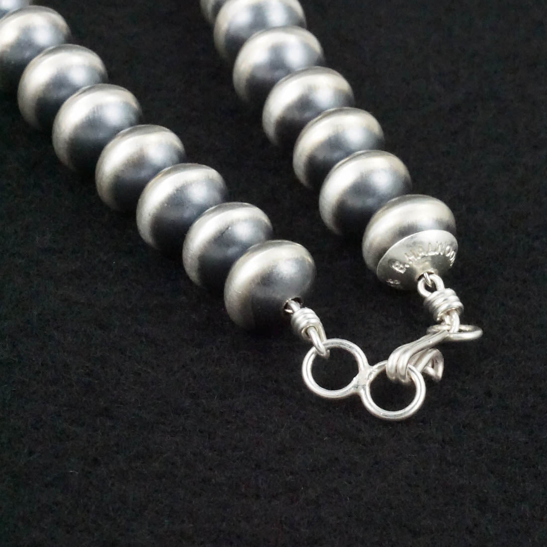Dorinda Mariano Sterling Silver Navajo Pearl Necklace 26"