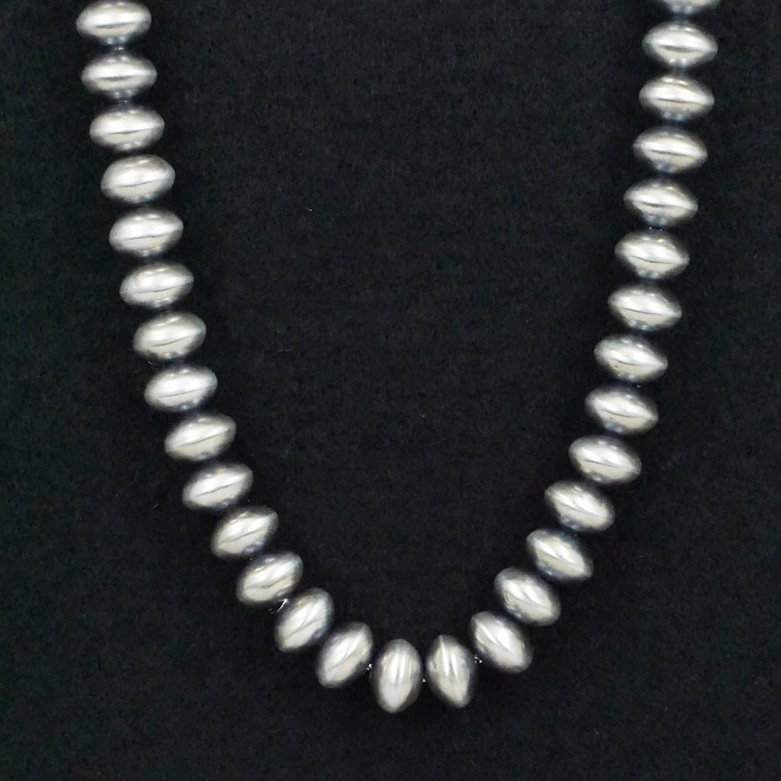 Dorinda Mariano Sterling Silver Navajo Pearl Necklace 28"