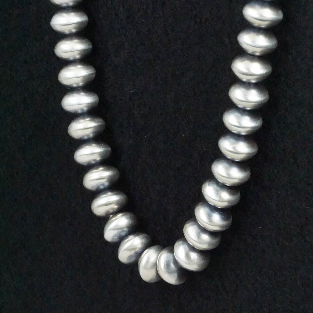 Dorinda Mariano Sterling Silver Navajo Pearl Necklace 28"