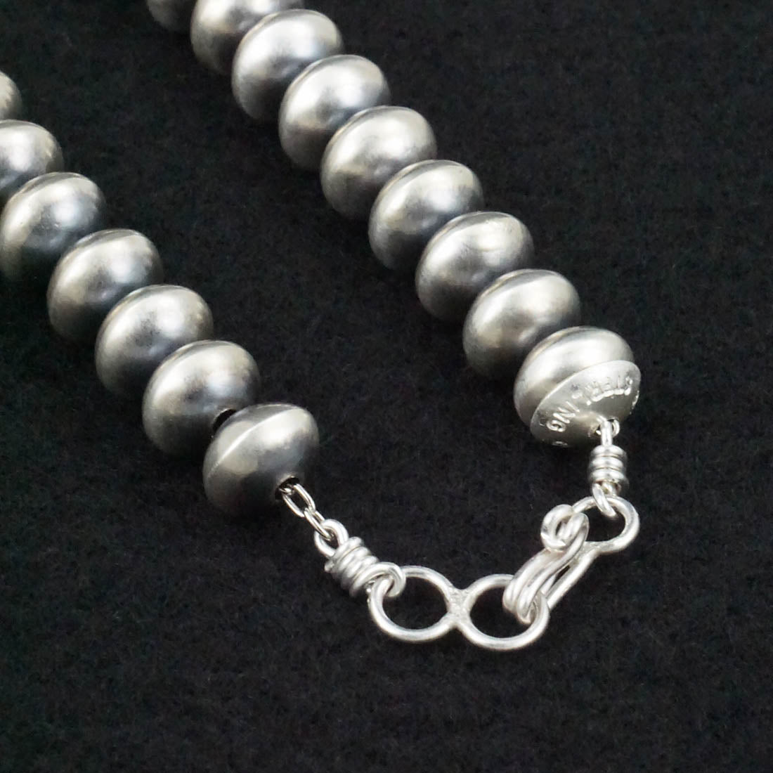 Dorinda Mariano Sterling Silver Navajo Pearl Necklace 28"
