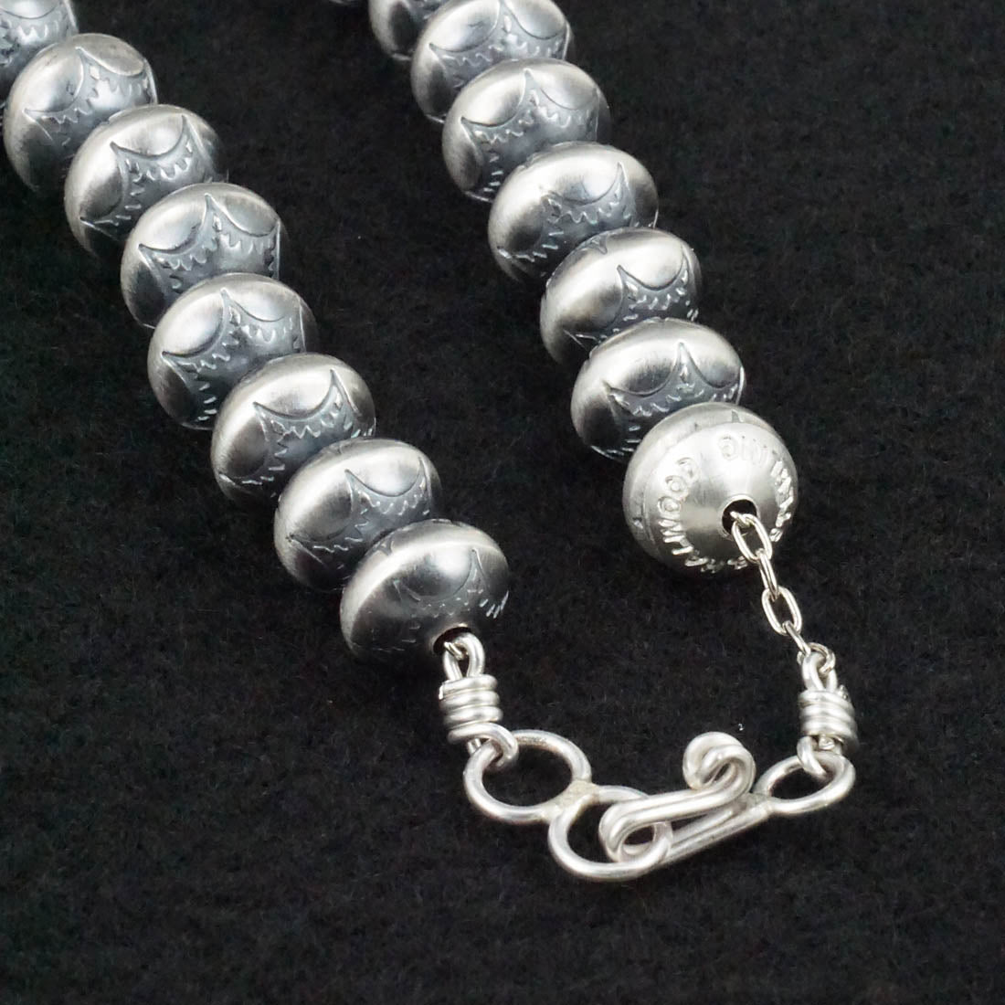 Bryannen Halwood Sterling Silver Navajo Pearl Necklace 26"