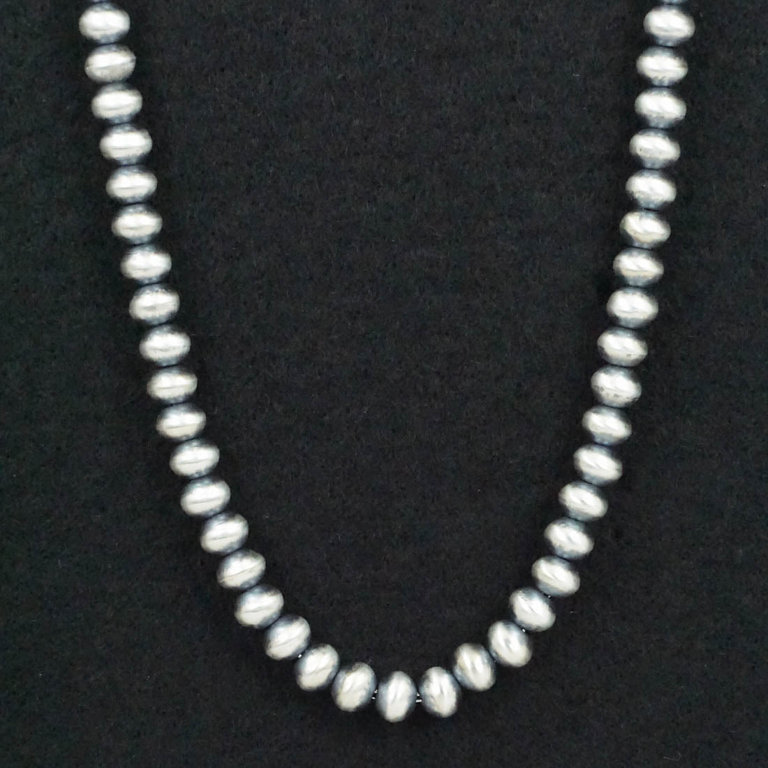 Dorinda Mariano Sterling Silver Navajo Pearl Necklace 28"