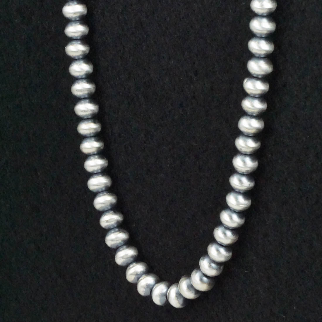 Dorinda Mariano Sterling Silver Navajo Pearl Necklace 28"