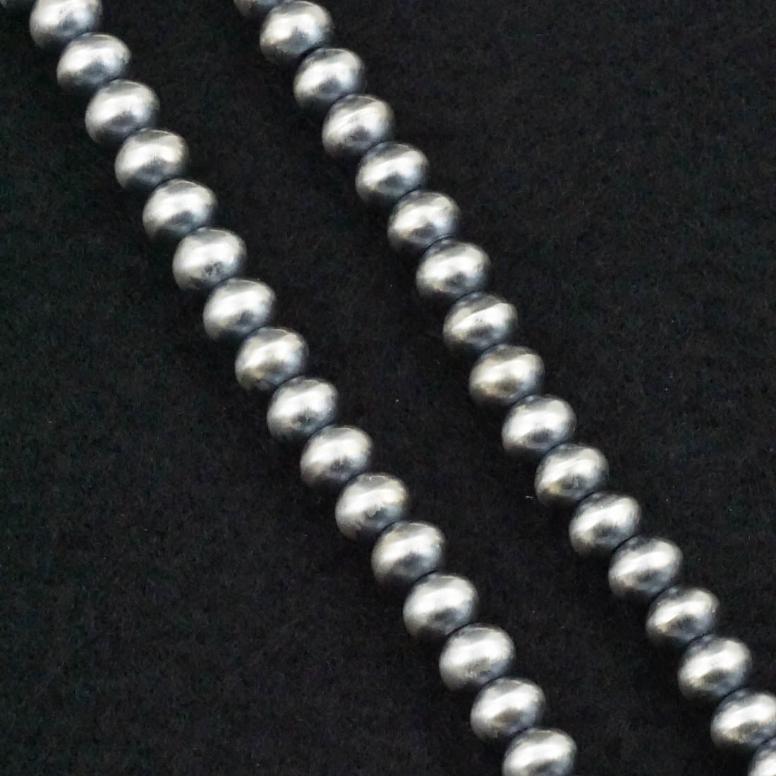 Dorinda Mariano Sterling Silver Navajo Pearl Necklace 28"
