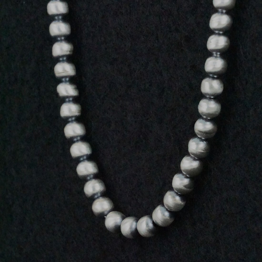 Dorinda Mariano Sterling Silver Navajo Pearl Necklace 24"