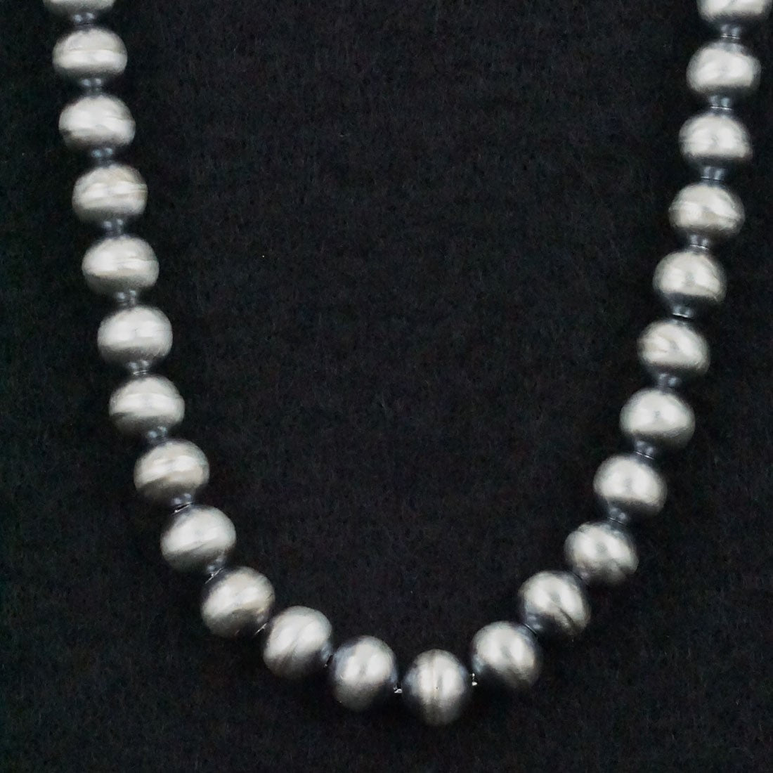 Dorinda Mariano Sterling Silver Navajo Pearl Necklace 36"