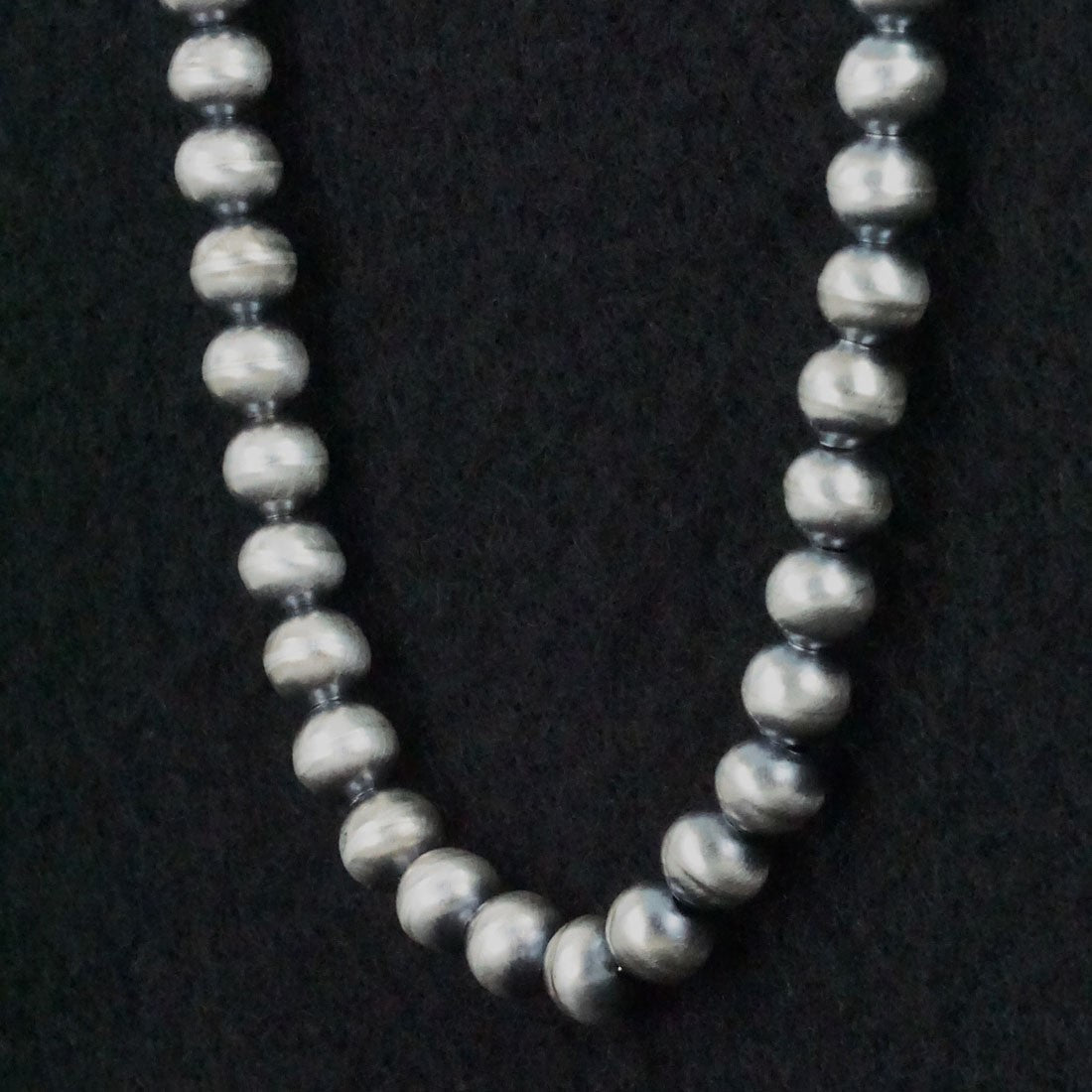 Dorinda Mariano Sterling Silver Navajo Pearl Necklace 36"