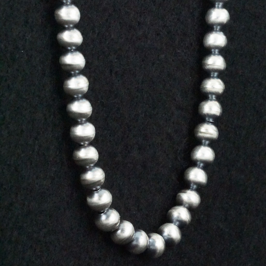Dorinda Mariano Sterling Silver Navajo Pearl Necklace 36"