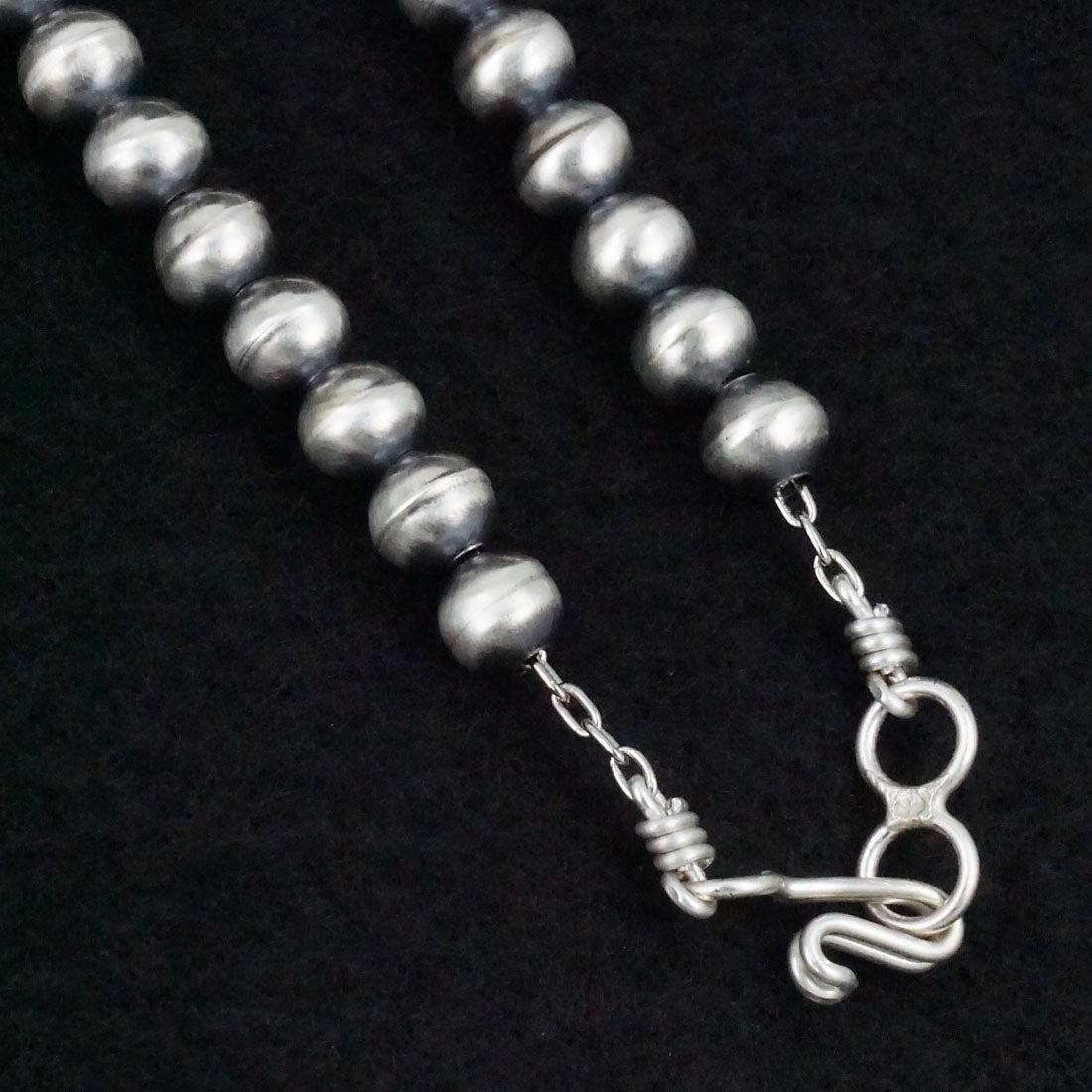 Dorinda Mariano Sterling Silver Navajo Pearl Necklace 36"